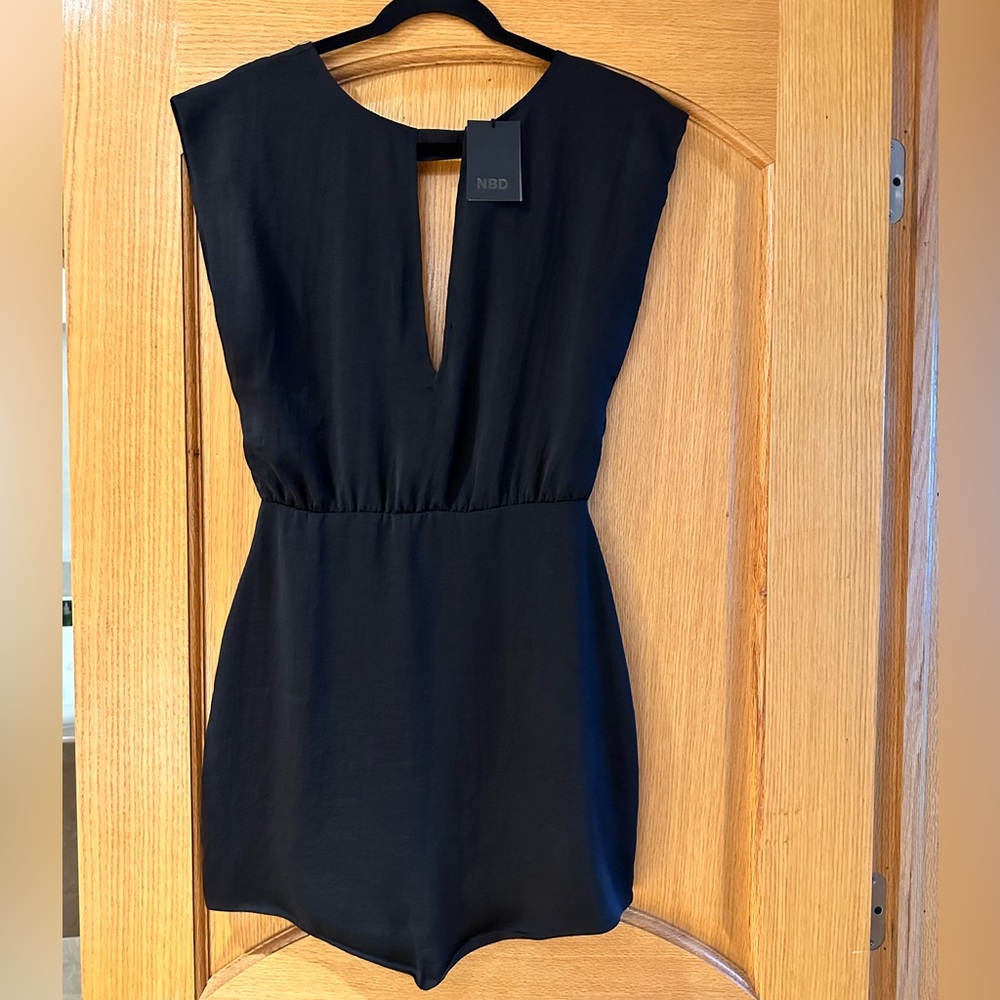 NBD Silky Black Mini Dress, Size S, Brand New with Tags, Gorgeous!!!